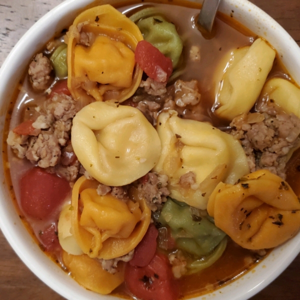 Cheese Tortellini Soup and Sausage