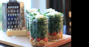 Kale and Cannellini Bean Salad in a Jar