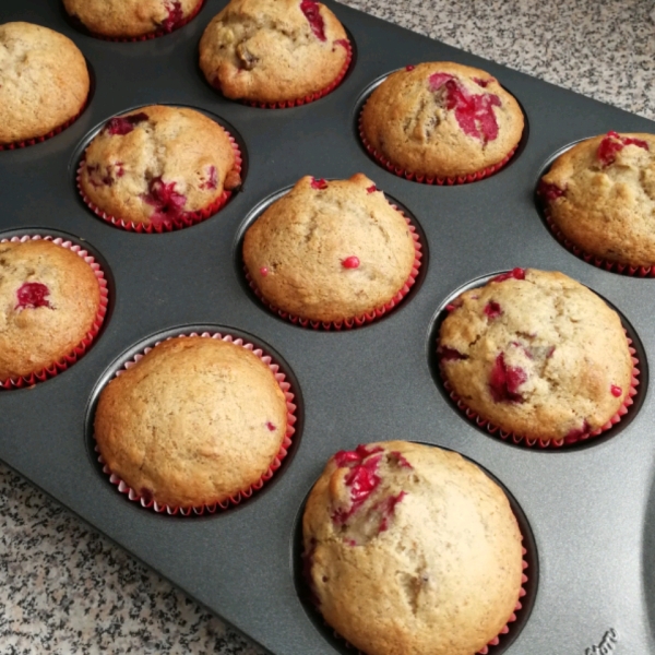 Edna's Banana Cranberry Muffins