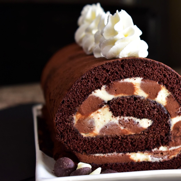 Triple Chocolate Roll Cake