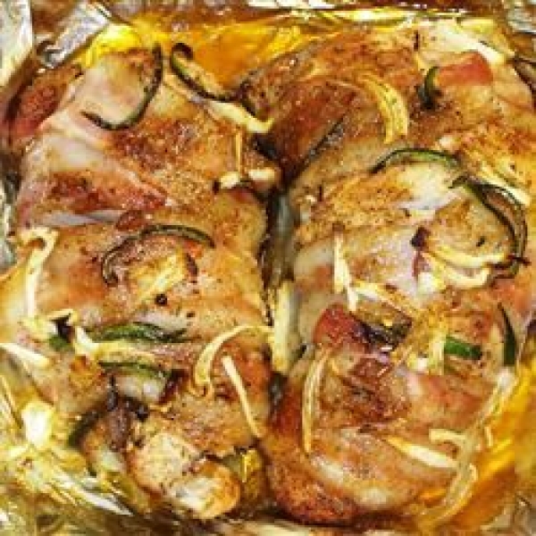 Bacon-Wrapped Jamaican Jerk Pork Tenderloin