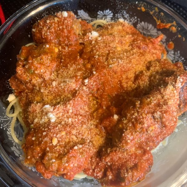 Mama's Best Ever Spaghetti and Mozzarella Meatballs