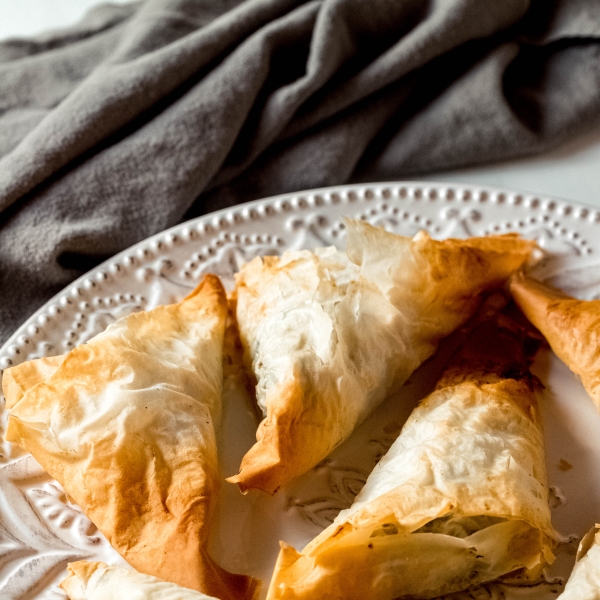 Sausage Spanakopita Triangles