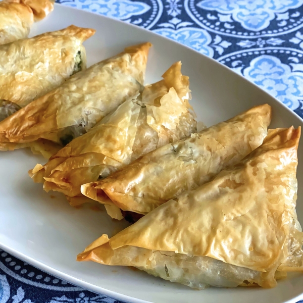 Sausage Spanakopita Triangles