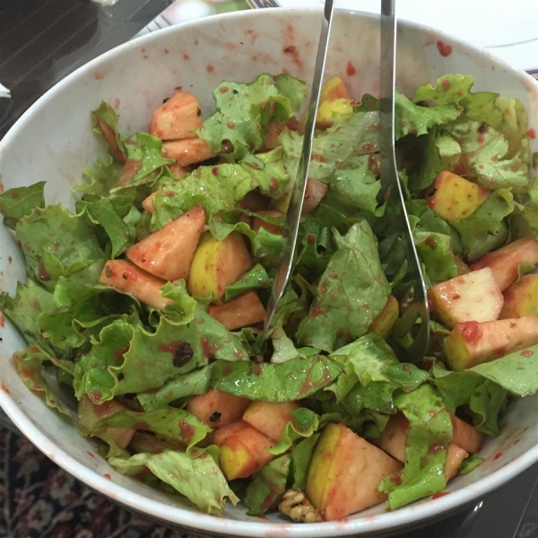 Apple Walnut Salad with Cranberry Vinaigrette