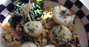 Scallops with Israeli Couscous