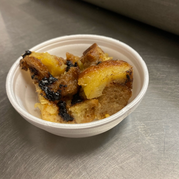 Pineapple Bread Pudding with Raisins