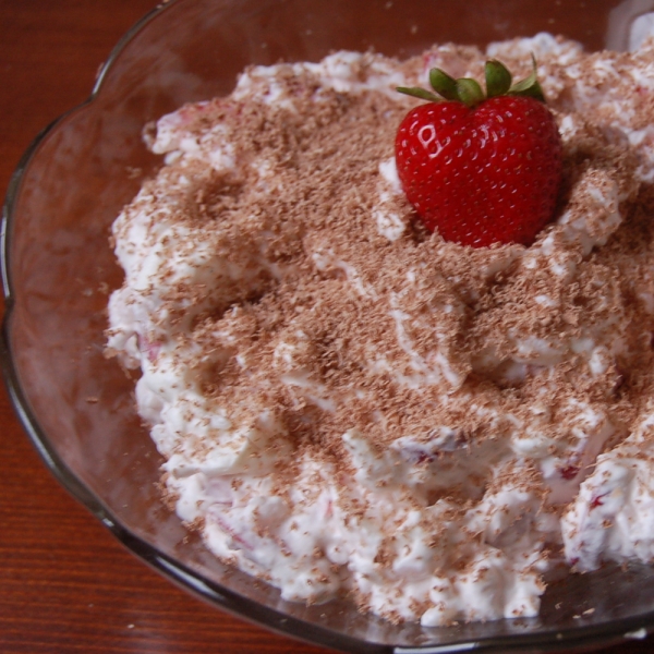 Leftover Rice Dessert with Strawberries