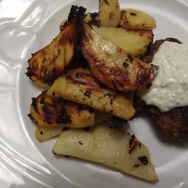 Herbed Greek Roasted Potatoes with Feta Cheese