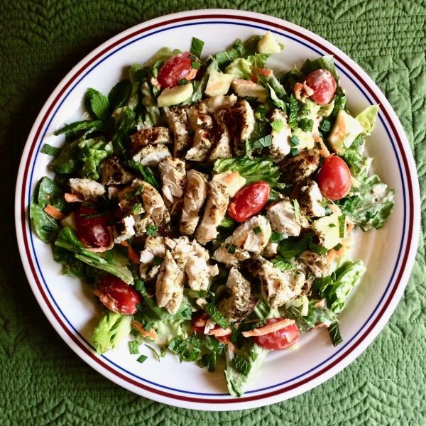 Za'atar Chicken Salad with Lemon-Tahini Dressing