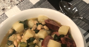 Portuguese Sausage and Kale Soup (Caldo Verde)