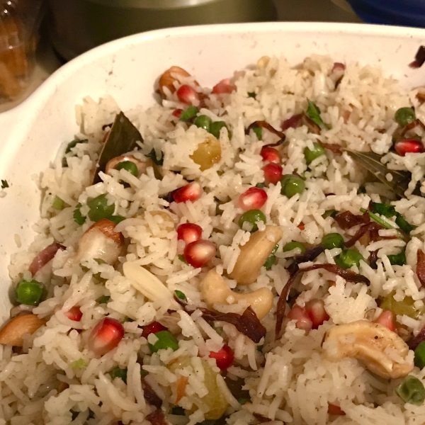 Matar Pulao with Nuts