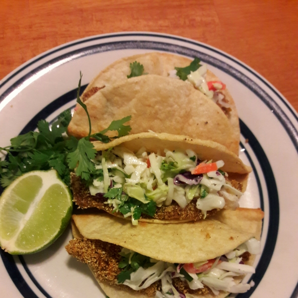 Spicy Fish Tacos with Fresh Lime Sauce