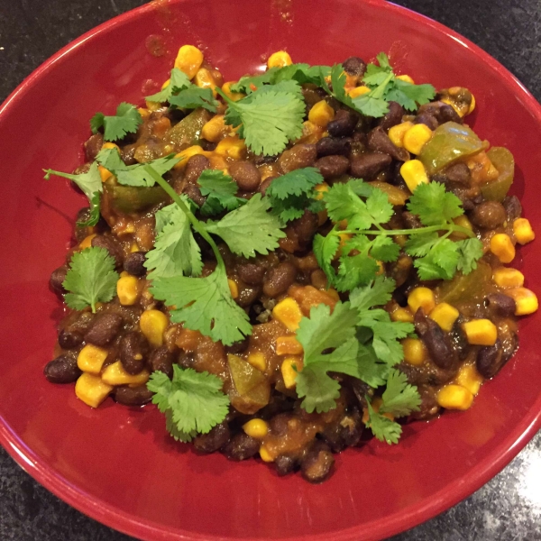 Spicy Vegetarian Black Beans (Fusion)
