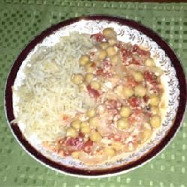 Chickpeas in Tomato Sauce With Feta and Wine