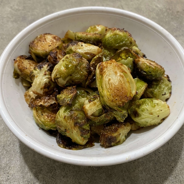 Air Fryer Mustard-Crusted Brussels Sprouts