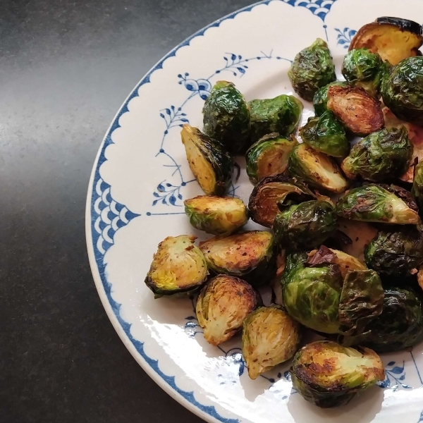 Air Fryer Mustard-Crusted Brussels Sprouts