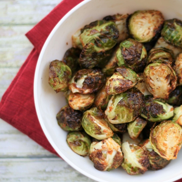 Air Fryer Mustard-Crusted Brussels Sprouts