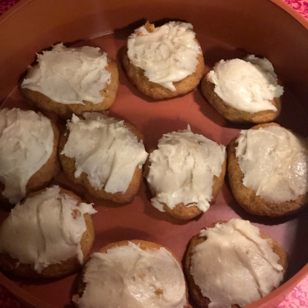 Pumpkin Cookies with Penuche Frosting