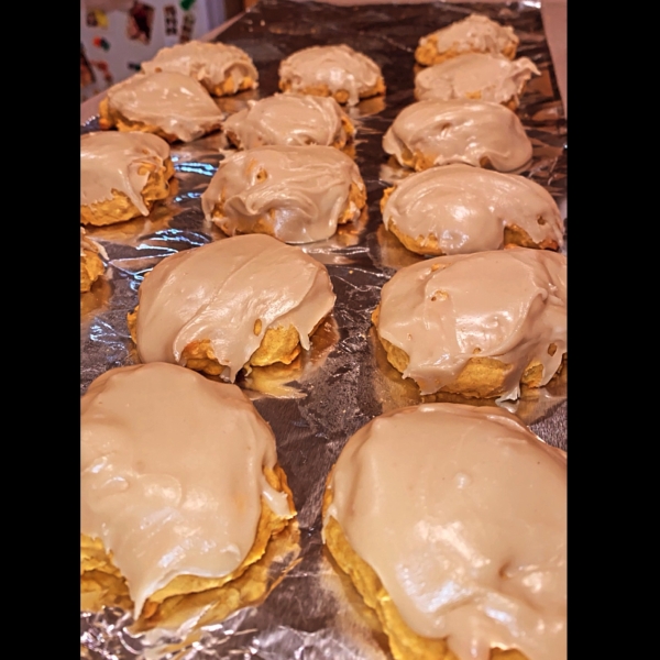 Pumpkin Cookies with Penuche Frosting