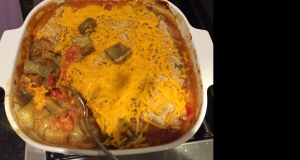 Cheesy Vegetable Casserole with Eggplant