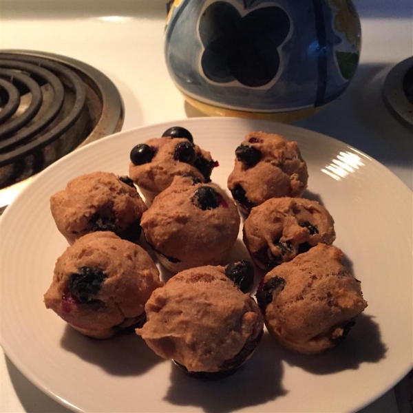 Applesauce Wheat Blueberry Muffins