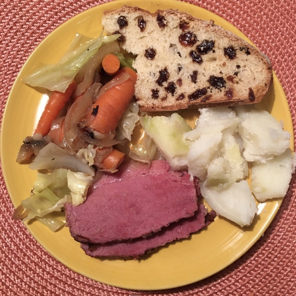 Honey Mustard Corned Beef Brisket and Cabbage