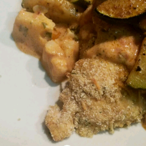 Penne Rosa with Parmesan Crusted Chicken