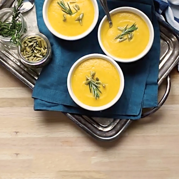 Roasted Butternut Squash and Apple Soup with College Inn® Broth