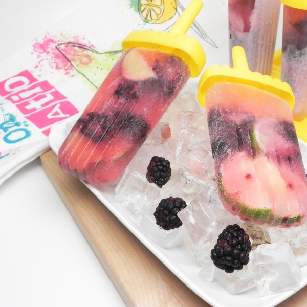 Blackberry-Lime Gin and Tonic Ice Pops