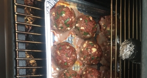 Blue Cheese, Spinach Meat Loaf Muffins