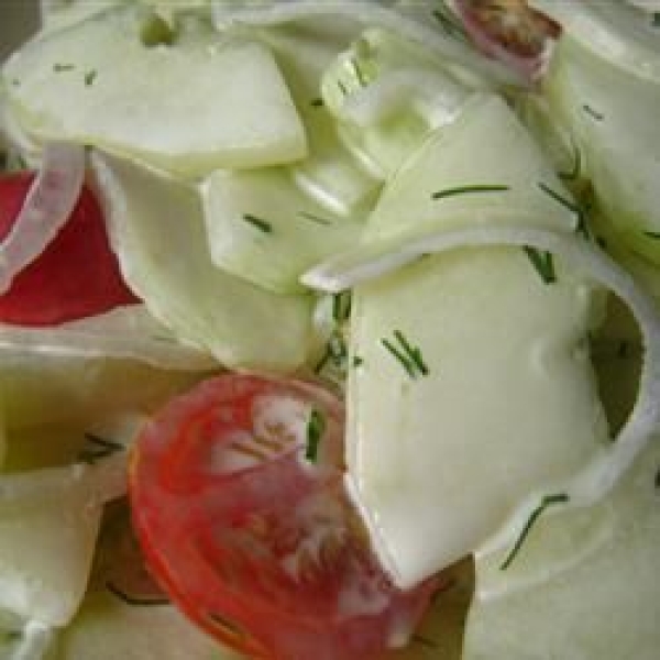 Easy Lemony-Dilly Cucumber Salad