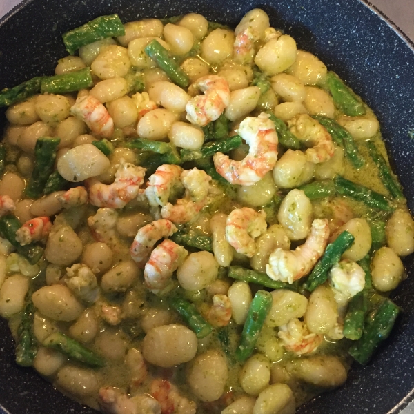 Gnocchi with Pesto and Shrimp