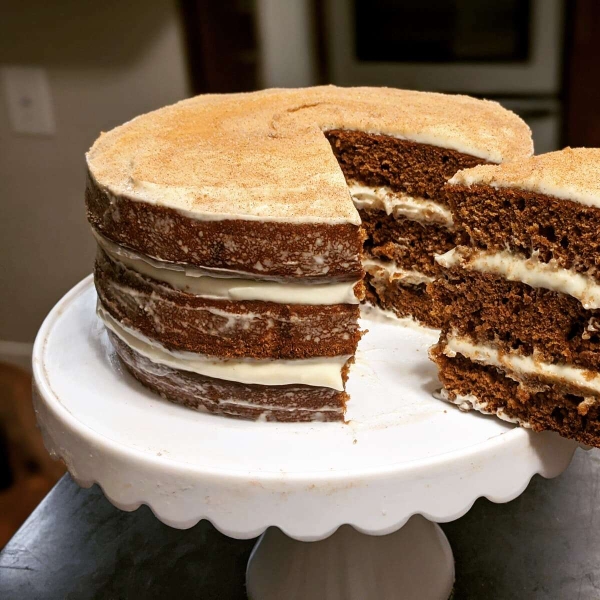 Chai Tea Cake with Ginger Cream Cheese Frosting