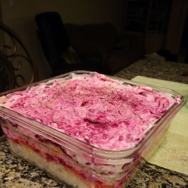 Russian Beet Salad with Herring