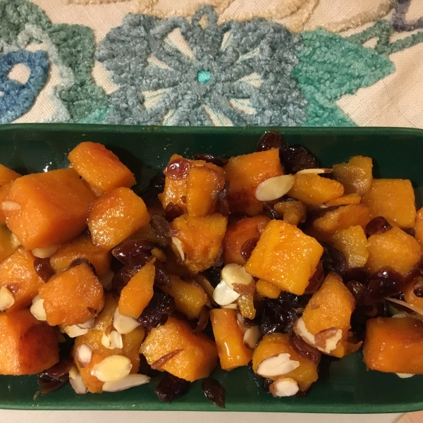 Butternut Squash With Cranberries and Almonds