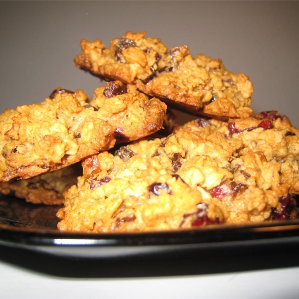 Apple-Cran-Cherry Oatmeal Cookies