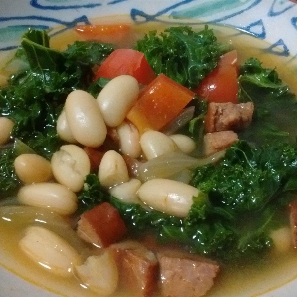 Spanish Style White Bean and Sausage Soup