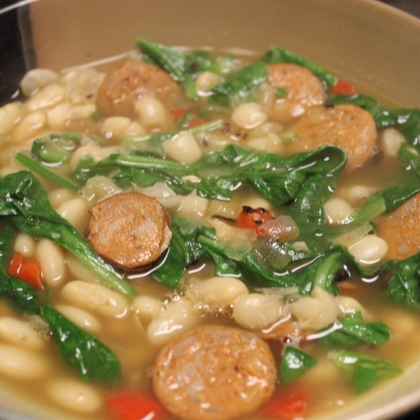 Spanish Style White Bean and Sausage Soup