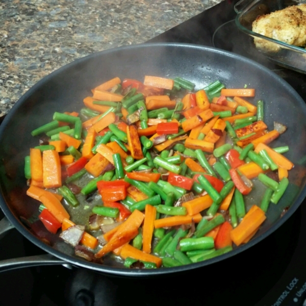 Bok Choy, Carrots and Green Beans