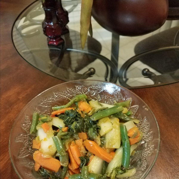 Bok Choy, Carrots and Green Beans