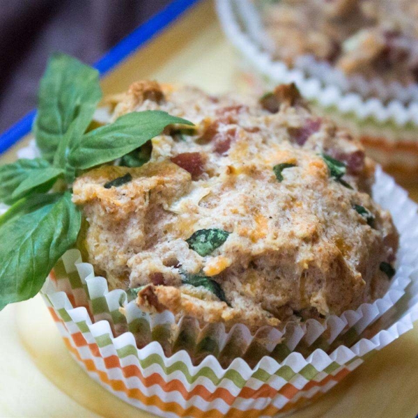 Spam, Cheese, and Spinach Muffins