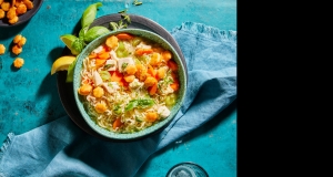 Chicken Ramen Noodle Soup with Honey Sriracha Crackers