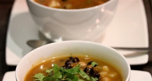 Potato, Mushroom, and Black Bean Soup