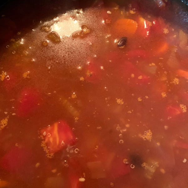 Spicy Black Bean and Quinoa Soup