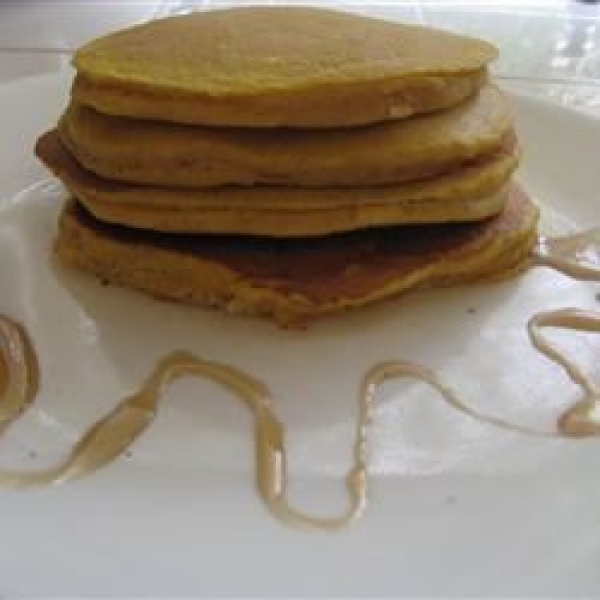 Pumpkin Pancakes with Nutmeg Whipped Cream