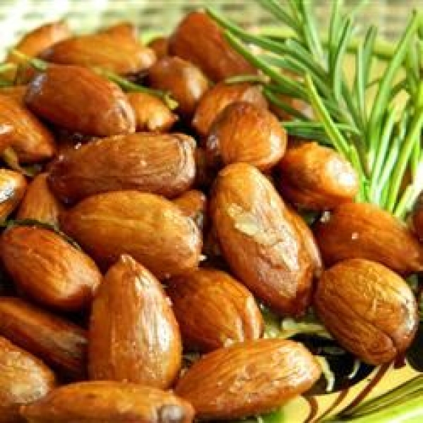 Rosemary and Garlic Infused Oven Roasted Almonds