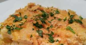 Parmesan-Crusted Au Gratin Potatoes and Onion