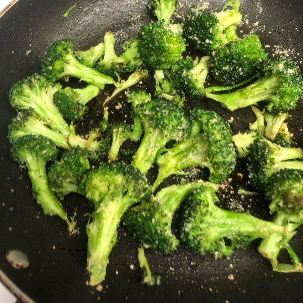 Garlic Roasted Broccoli with Parmesan Cheese