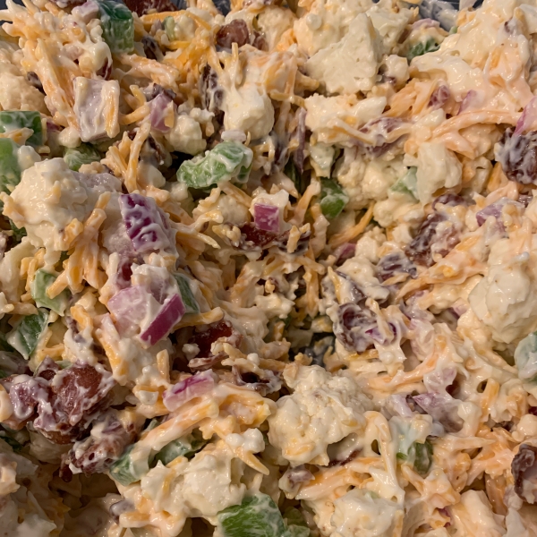 Cauliflower Salad with Cheddar and Bacon